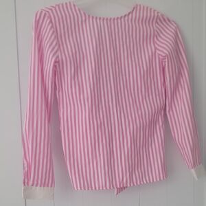 Pink and White Striped Kids Shirt